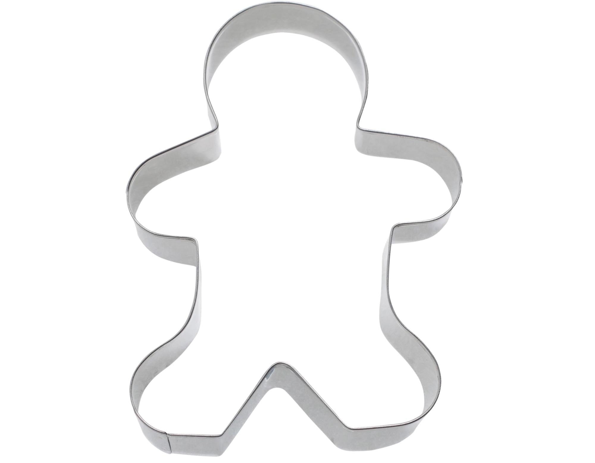 Lebkuchen-Ausstechform Lebkuchenmann, 12cm in Silber präsentiert im Onlineshop von KAQTU Design AG. Ausstecher ist von Westmark