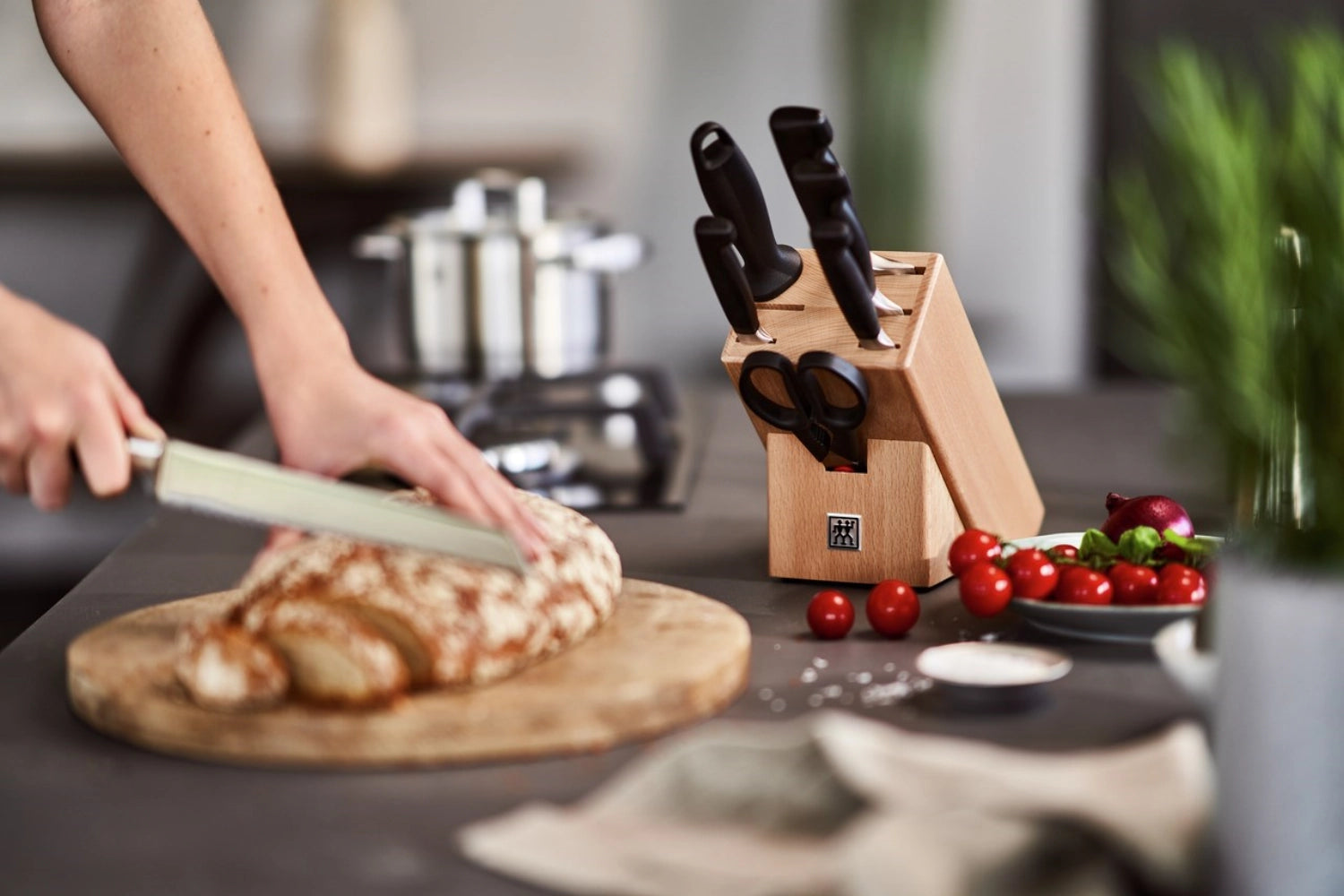 Four star knife block, nature, 8-pc.