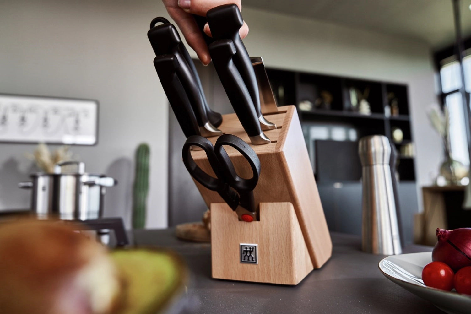 Four star knife block, nature, 8-pc.
