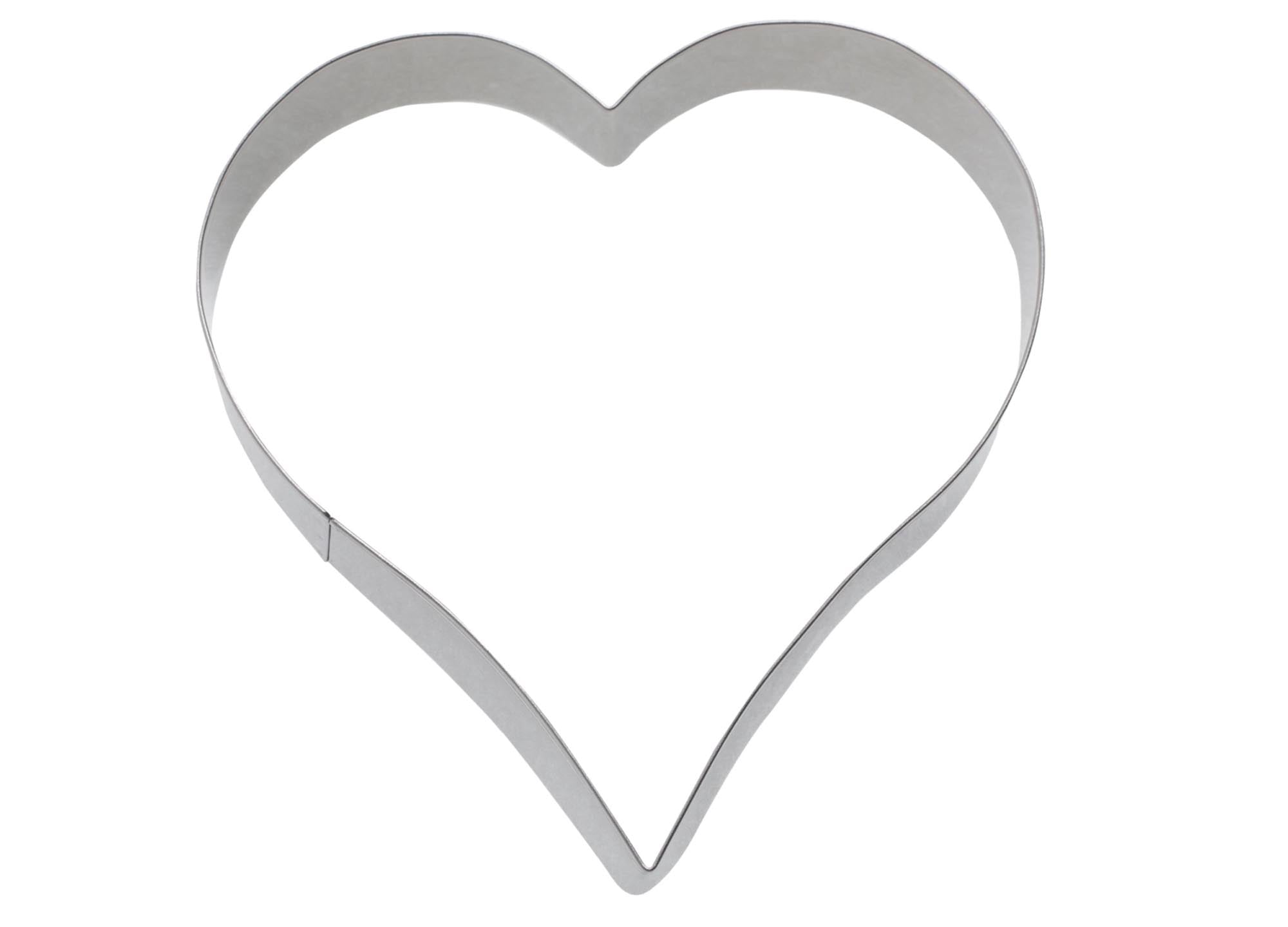 Lebkuchen-Ausstechform Herz, 12cm in Silber präsentiert im Onlineshop von KAQTU Design AG. Ausstecher ist von Westmark