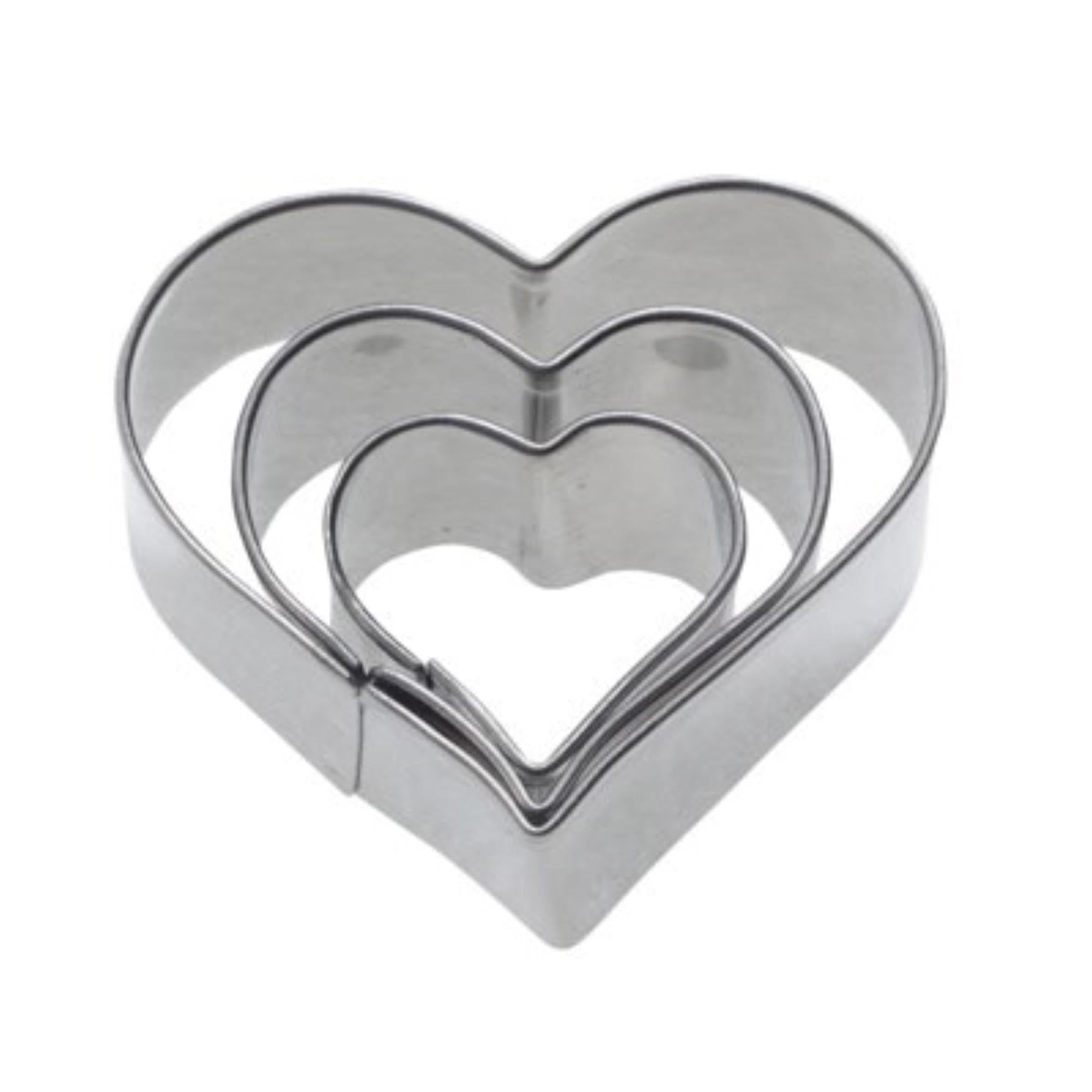 3 Stk. Terrassen-Ausstechformen Herz, 2,3,4cm Edelstahl in Silber präsentiert im Onlineshop von KAQTU Design AG. Ausstecher ist von Westmark