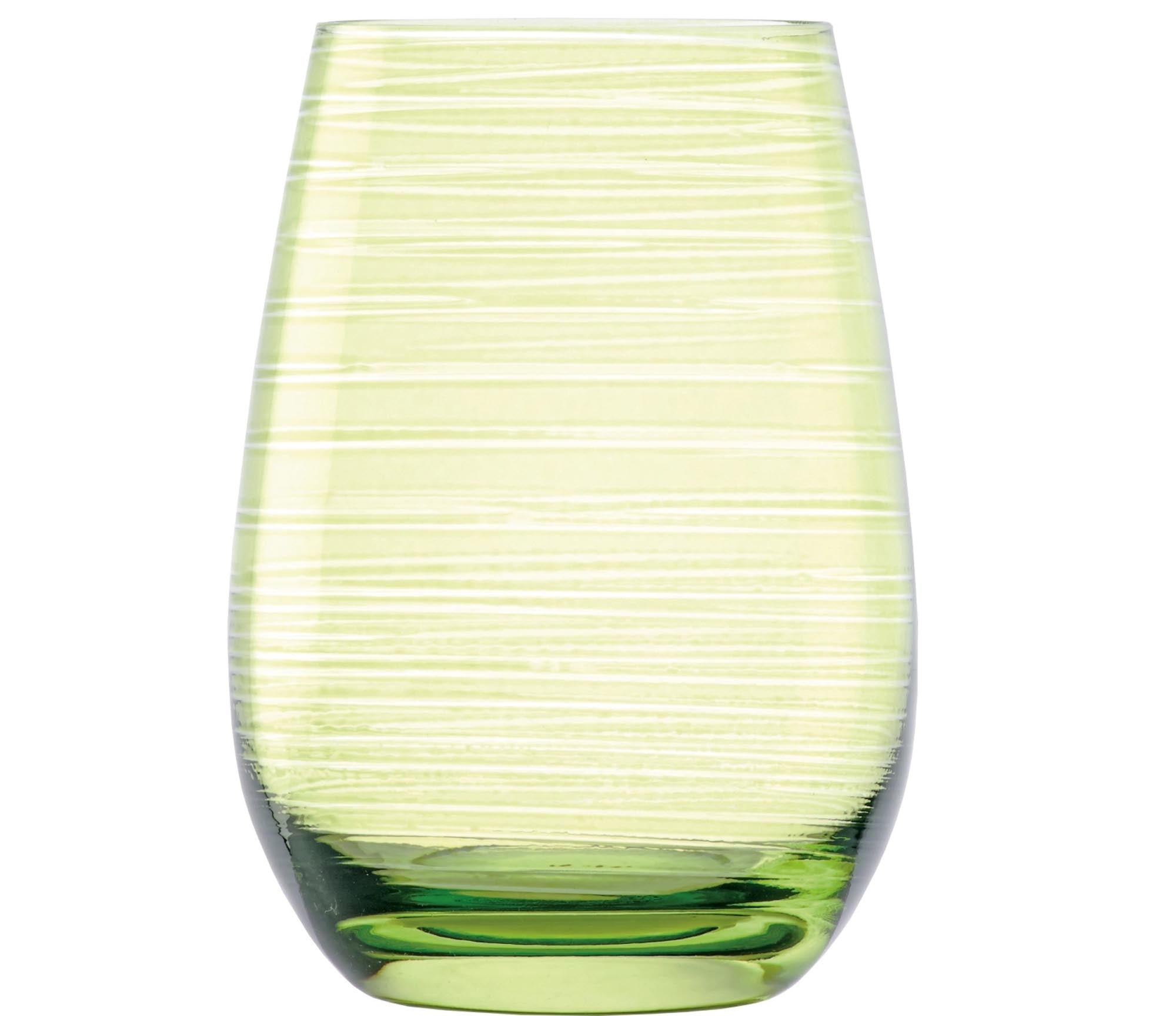 Twister Longdrink Becher 465ml in Grün präsentiert im Onlineshop von KAQTU Design AG. Glas ist von Stölzle