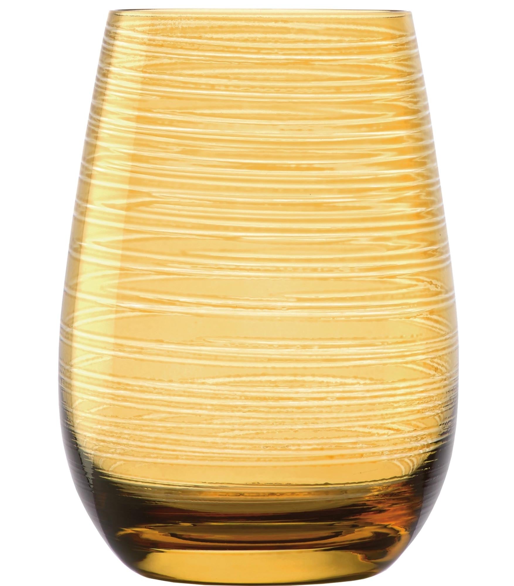 Twister Longdrink Becher 465ml in Orange präsentiert im Onlineshop von KAQTU Design AG. Glas ist von Stölzle