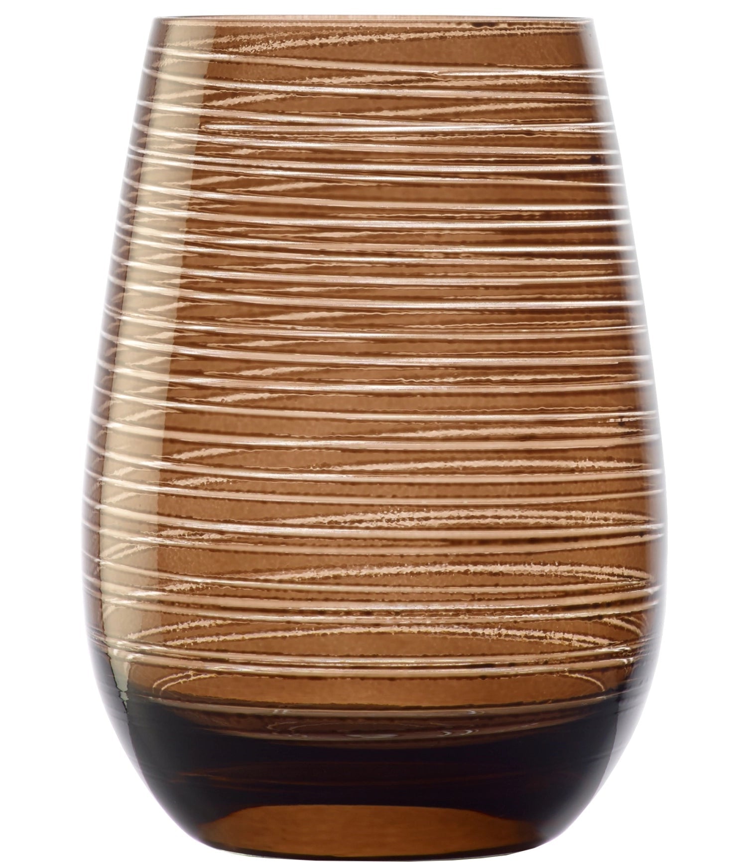 Twister Longdrink Becher 465ml in Braun präsentiert im Onlineshop von KAQTU Design AG. Glas ist von Stölzle