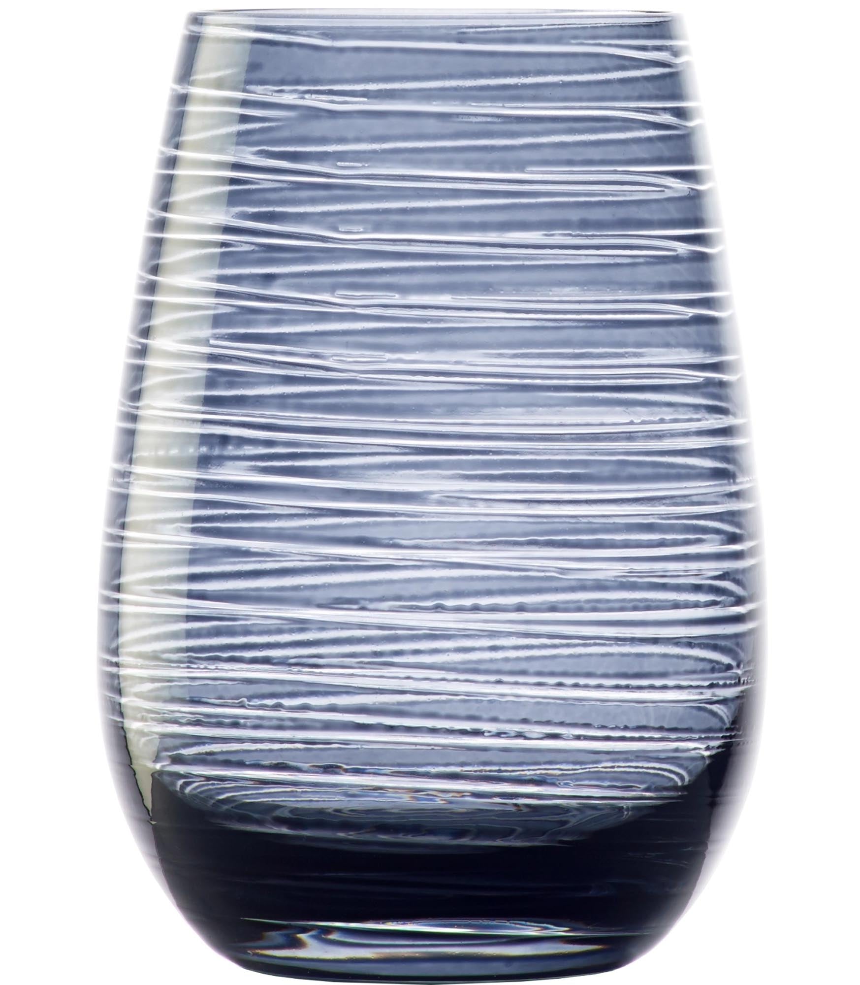 Twister Longdrink Becher 465ml in Blau präsentiert im Onlineshop von KAQTU Design AG. Glas ist von Stölzle