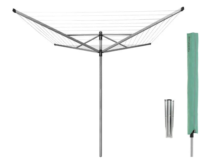 BRABANTIA Wäscheschirm Lift-O-Matic metallic grey 50 m in  präsentiert im Onlineshop von KAQTU Design AG. Gartenutensilien ist von BRABANTIA