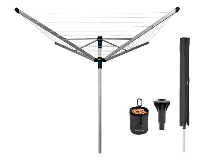 BRABANTIA Wäscheschirm Lift-O-Matic Advance metallic grey 60 m in  präsentiert im Onlineshop von KAQTU Design AG. Gartenutensilien ist von BRABANTIA