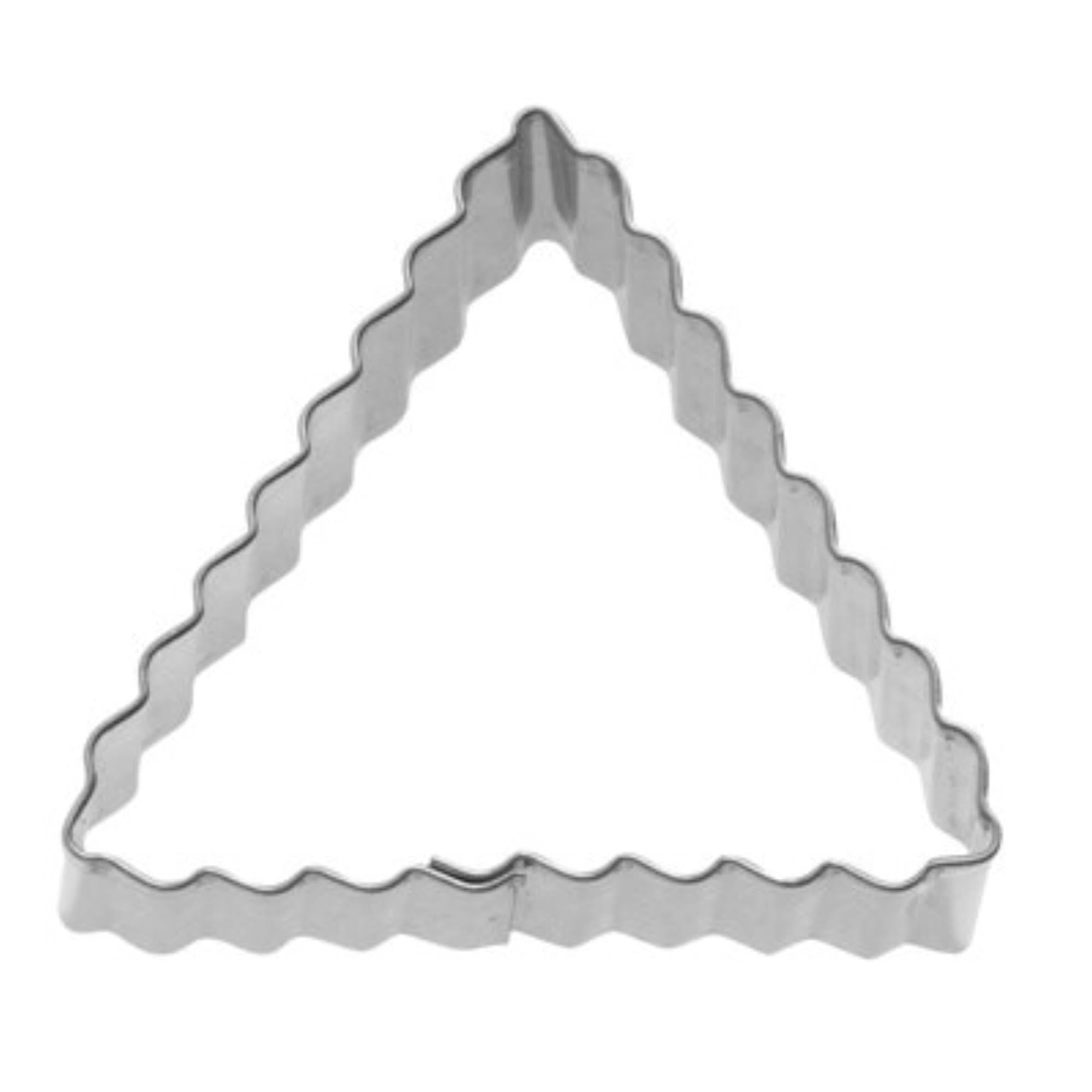 Set mit 3 gewellten Dreieck-Ausstechformen (4, 5, 6 cm) von Westmark, perfekt für kreative Backideen und Terrassen-Dekorationen.