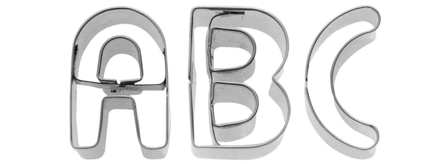 26-tlg. Set Buchstaben-Ausstechformen A-Z, 2.5cm - KAQTU Design
