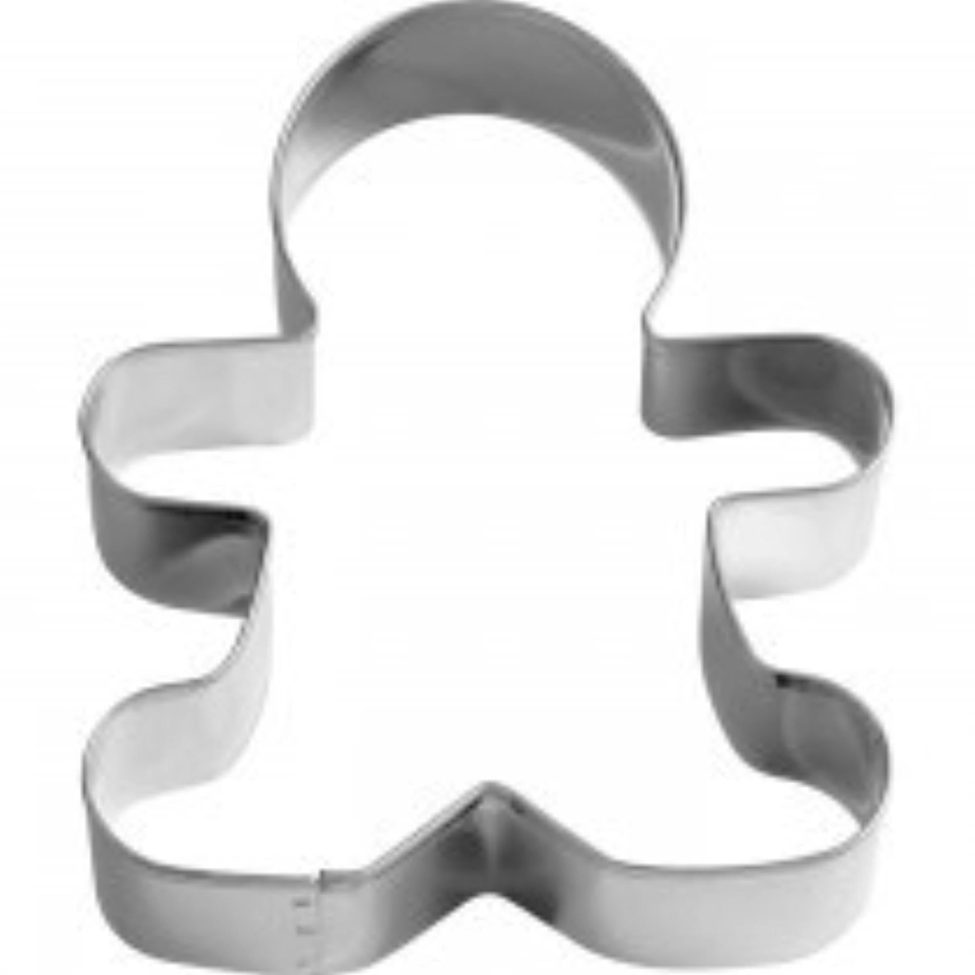 Ausstechform Lebkuchenmann, 8cm in Silber präsentiert im Onlineshop von KAQTU Design AG. Ausstecher ist von Westmark