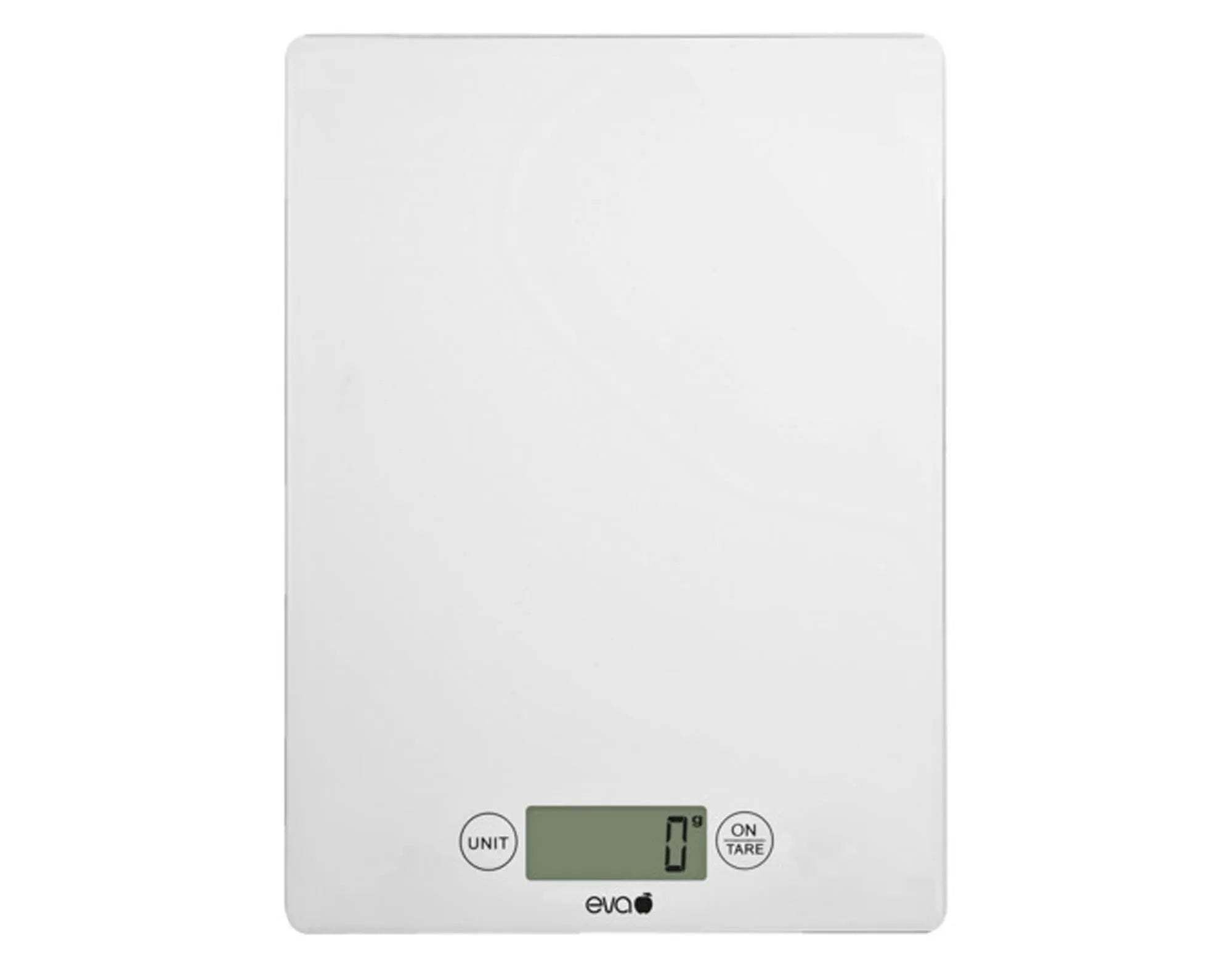 EVA Küchenwaage digital Glas weiss 5 kg in  präsentiert im Onlineshop von KAQTU Design AG. Waage ist von EVA COLLECTION