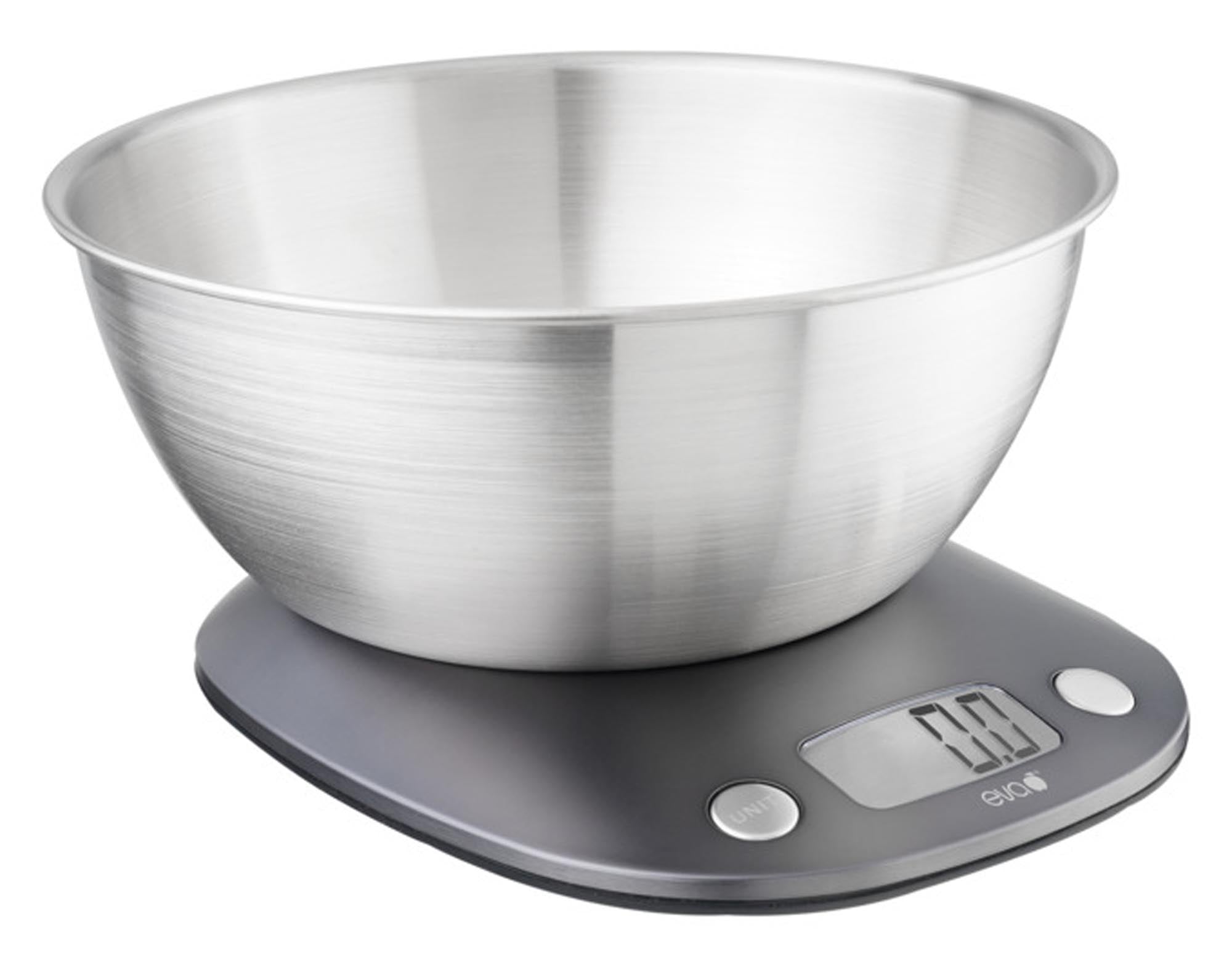 EVA Küchenwaage mit Schale digital Inox schwarz 5 kg in  präsentiert im Onlineshop von KAQTU Design AG. Waage ist von EVA COLLECTION