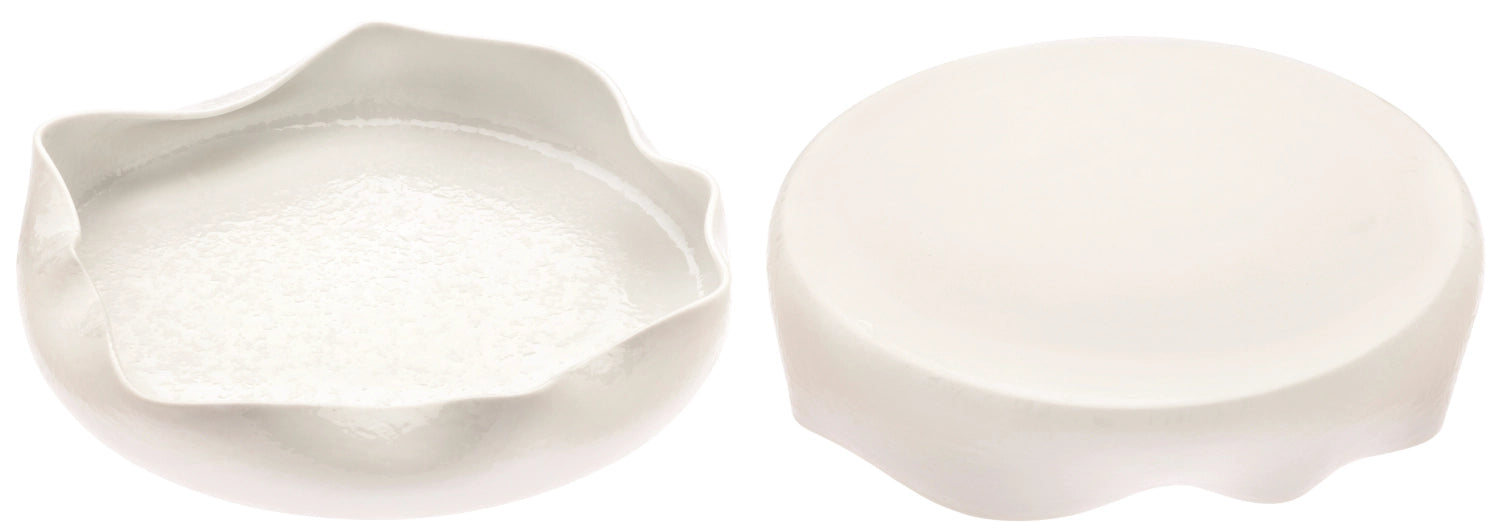 Diva 26 Gourmet Schale hoch zweiseitig 30cm H4.5cm in Weiss präsentiert im Onlineshop von KAQTU Design AG. Schale ist von Royale