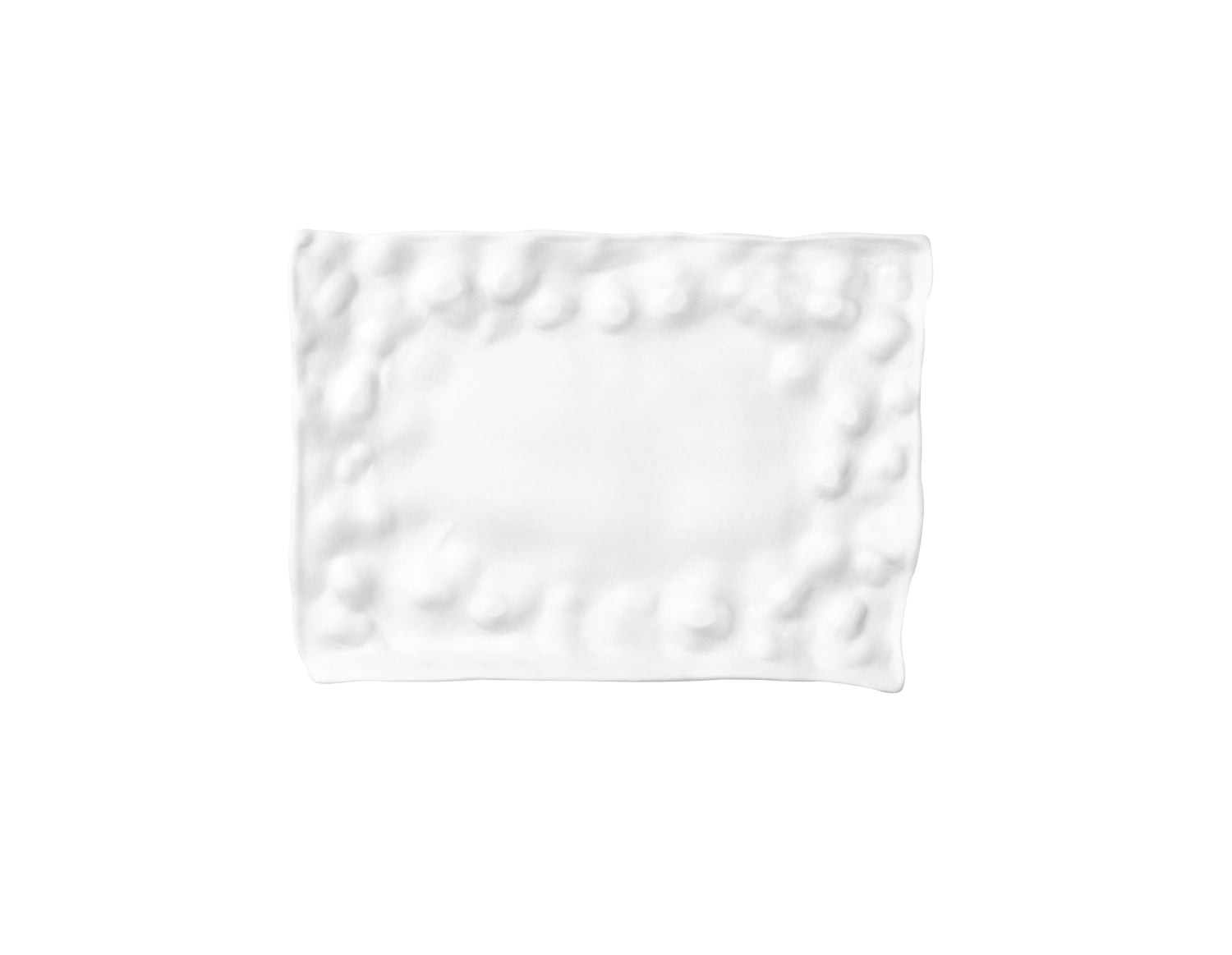 Materia 13 Platte rechteckig 16x11cm ohne Glasur in Weiss präsentiert im Onlineshop von KAQTU Design AG. Platte ist von Royale