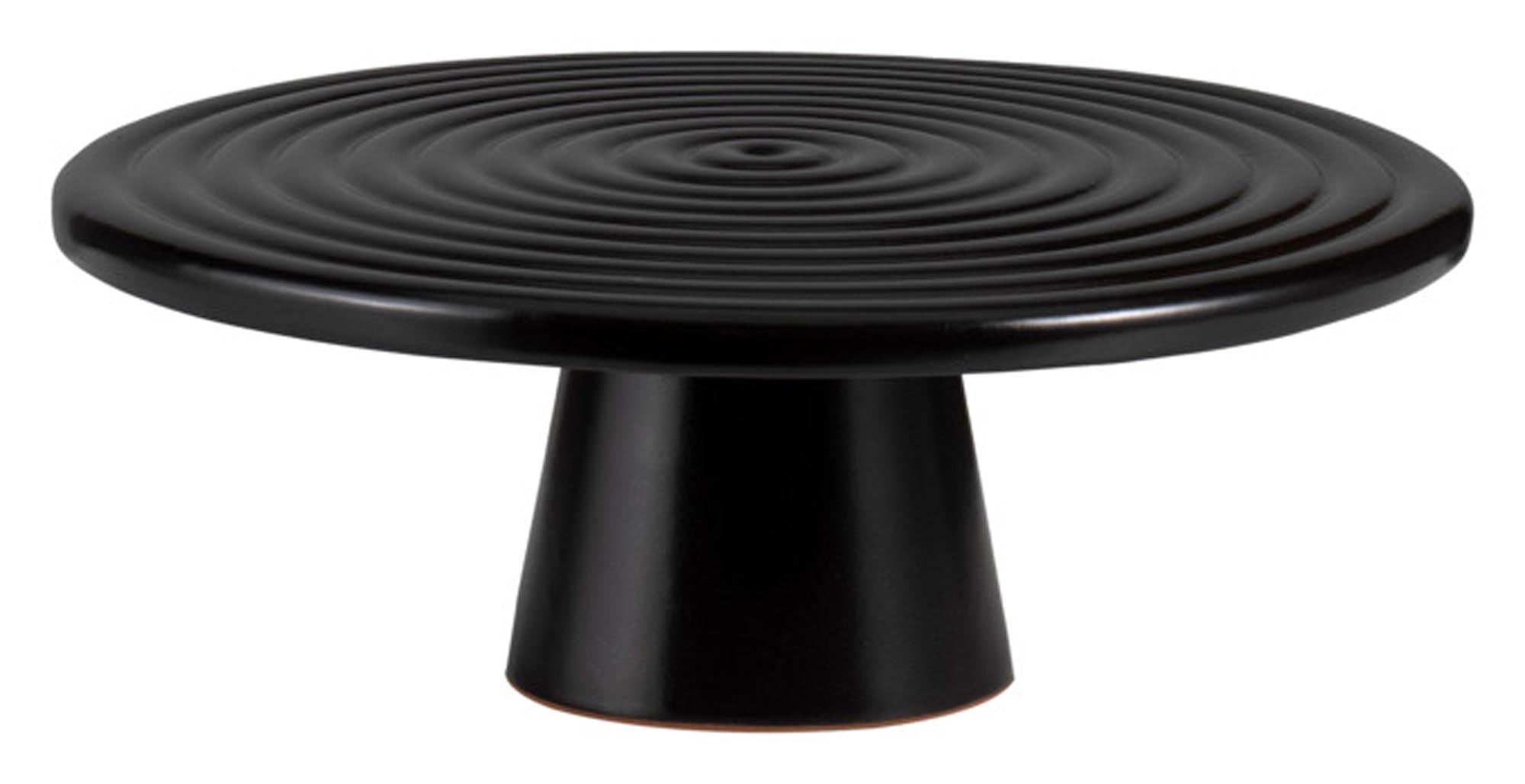 DUTCHDELUXES Teller auf Fuss schwarz matt ø 20 cm in  präsentiert im Onlineshop von KAQTU Design AG. Schale ist von DUTCHDELUXES