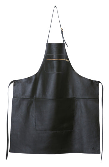 Schürze Zipper Leder in Schwarz präsentiert im Onlineshop von KAQTU Design AG. Küchenhelfer ist von DUTCHDELUXES