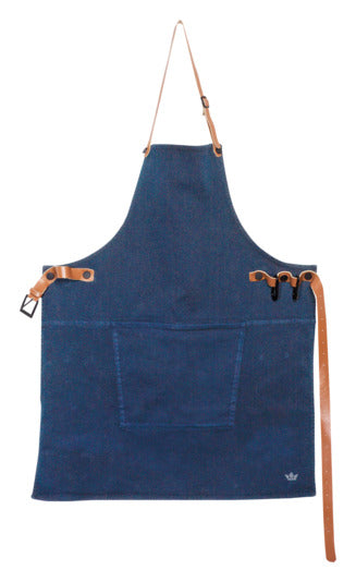 Schürze BBQ Canvas in Blau präsentiert im Onlineshop von KAQTU Design AG. Küchenhelfer ist von DUTCHDELUXES