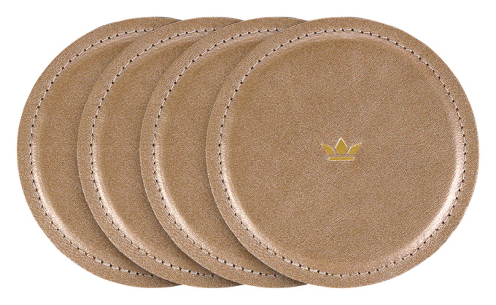 DUTCHDELUXES Untersetzer Leder 4 Stück pearly rose in  präsentiert im Onlineshop von KAQTU Design AG. Küchenhelfer ist von DUTCHDELUXES