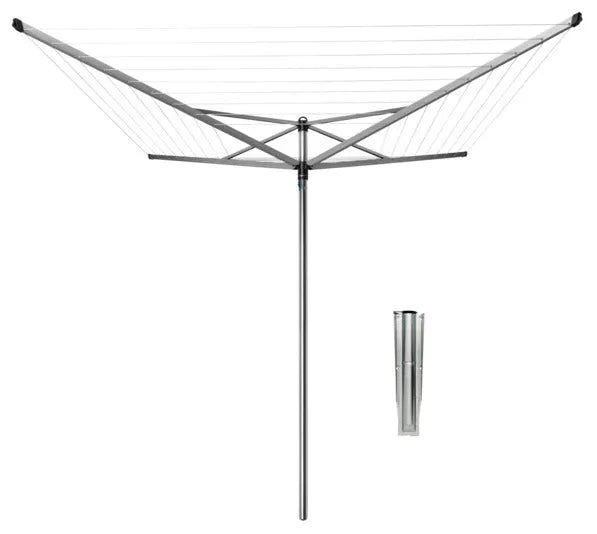 BRABANTIA Wäscheschirm Topspinner metallic grey 60m in  präsentiert im Onlineshop von KAQTU Design AG. Gartenutensilien ist von BRABANTIA