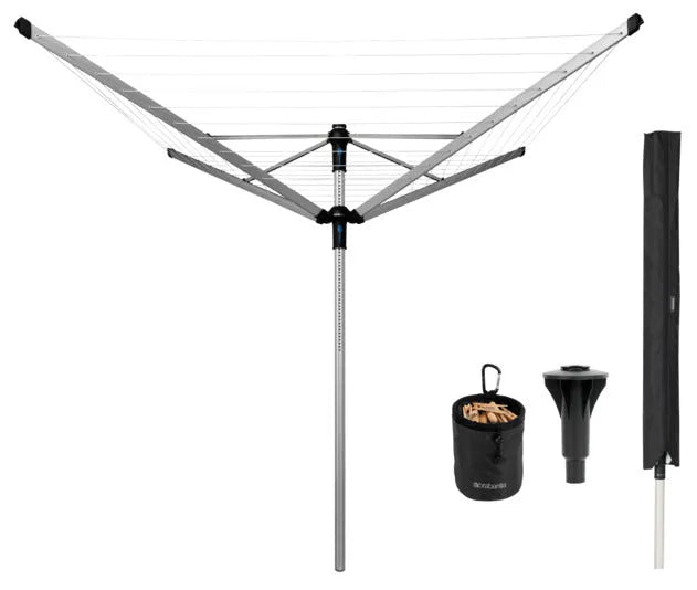 BRABANTIA Wäscheschirm Lift-O-Matic Advance metallic grey 50 m in  präsentiert im Onlineshop von KAQTU Design AG. Gartenutensilien ist von BRABANTIA