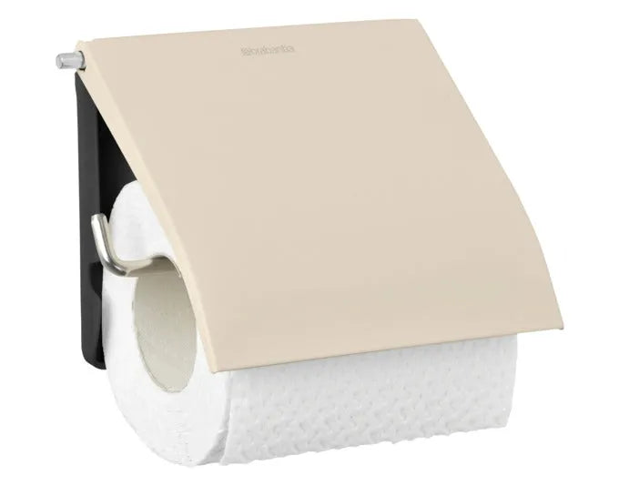 Eleganter WC-Papierhalter in soft beige von BRABANTIA, ideal für stilvolle Badezimmer, funktional und hochwertig designt.