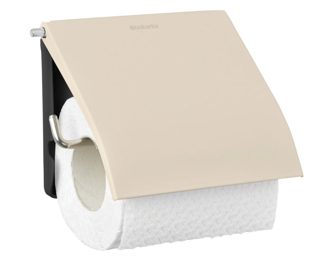 Eleganter WC-Papierhalter in soft beige von BRABANTIA, ideal für stilvolle Badezimmer, funktional und hochwertig designt.