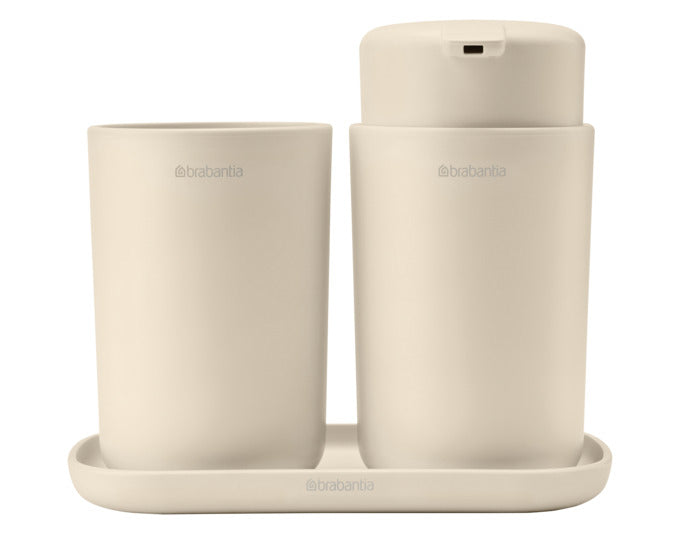 BRABANTIA Bad Accessoires Set ReNew 3-teilig soft beige in  präsentiert im Onlineshop von KAQTU Design AG. Badzubehör ist von BRABANTIA