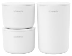 BRABANTIA 3-Piece Storage Container Set, White