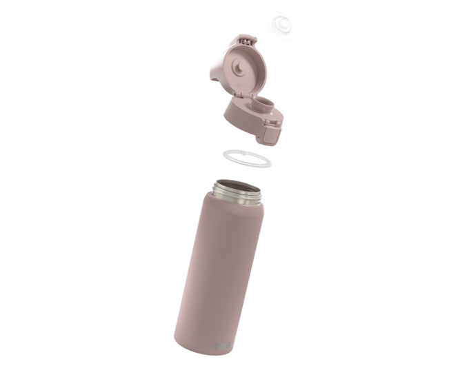 Die SIGG Trinkflasche Shield One dusk 0.75 l überzeugt mit robustem Design, auslaufsicherem Verschluss und nachhaltigen Materialien.