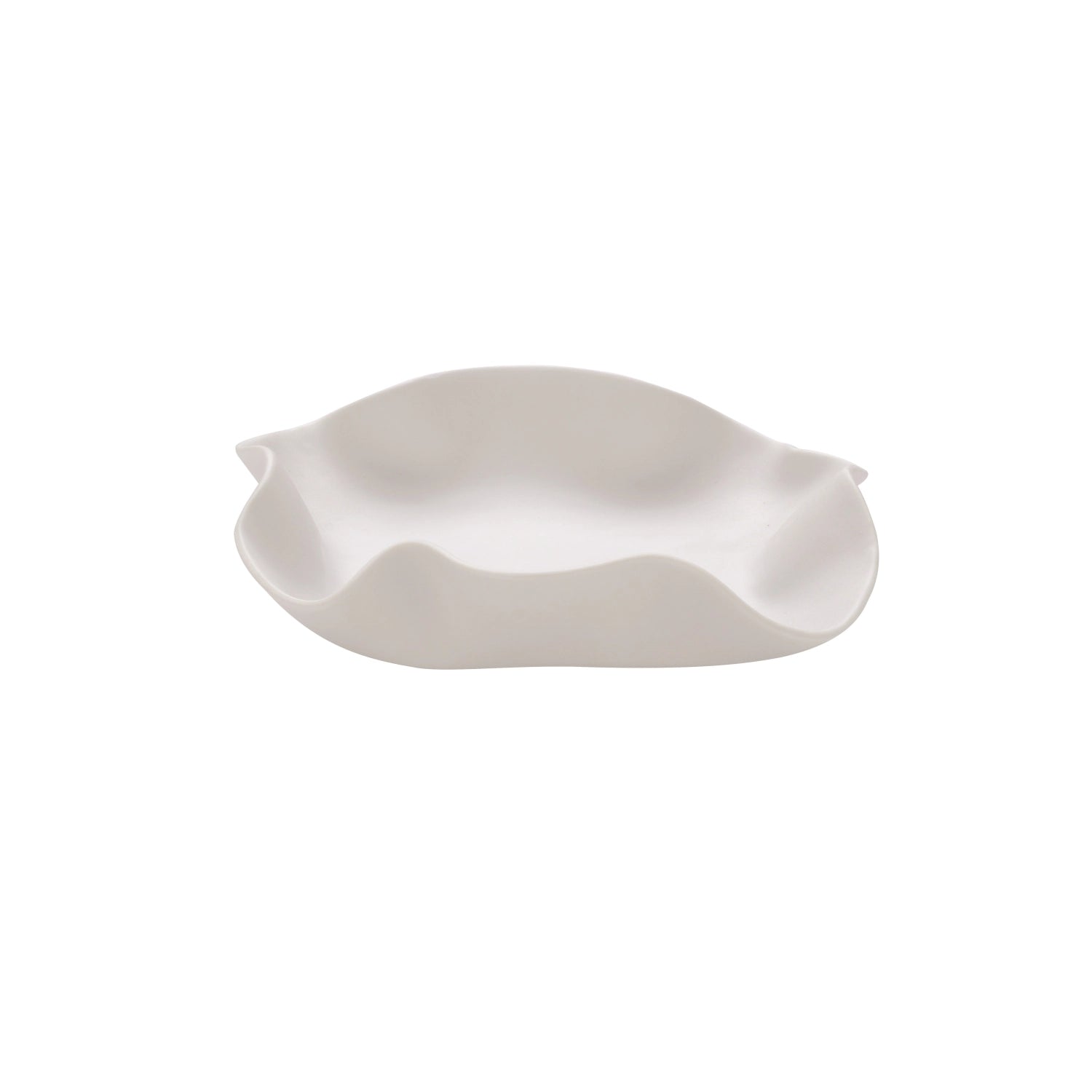 Seta.10S Schale glasiert 16x16x4cm in Weiss präsentiert im Onlineshop von KAQTU Design AG. Teller ist von Royale