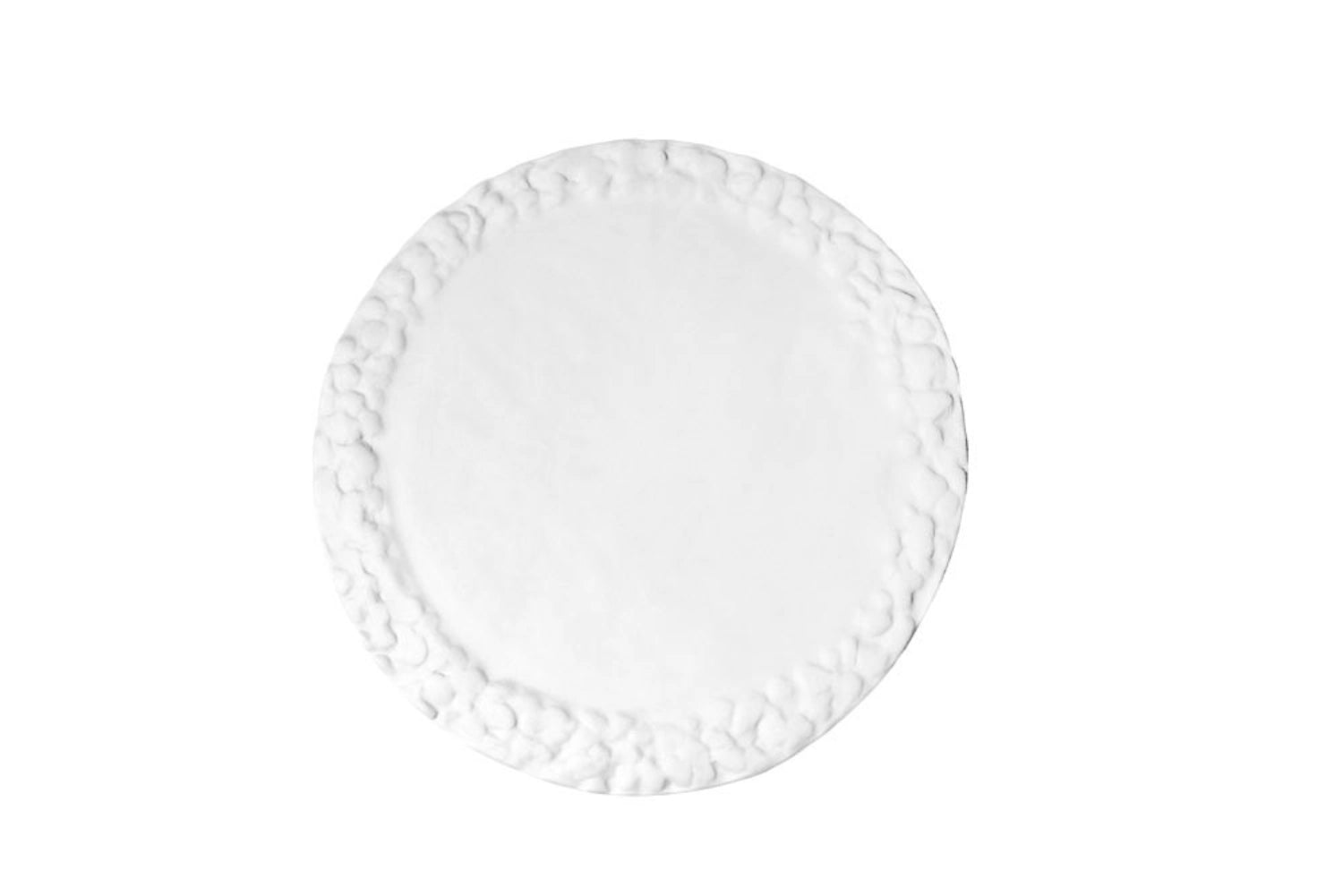 Materia 25S Platte rund 35cm mit Glasur in Weiss präsentiert im Onlineshop von KAQTU Design AG. Platte ist von Royale