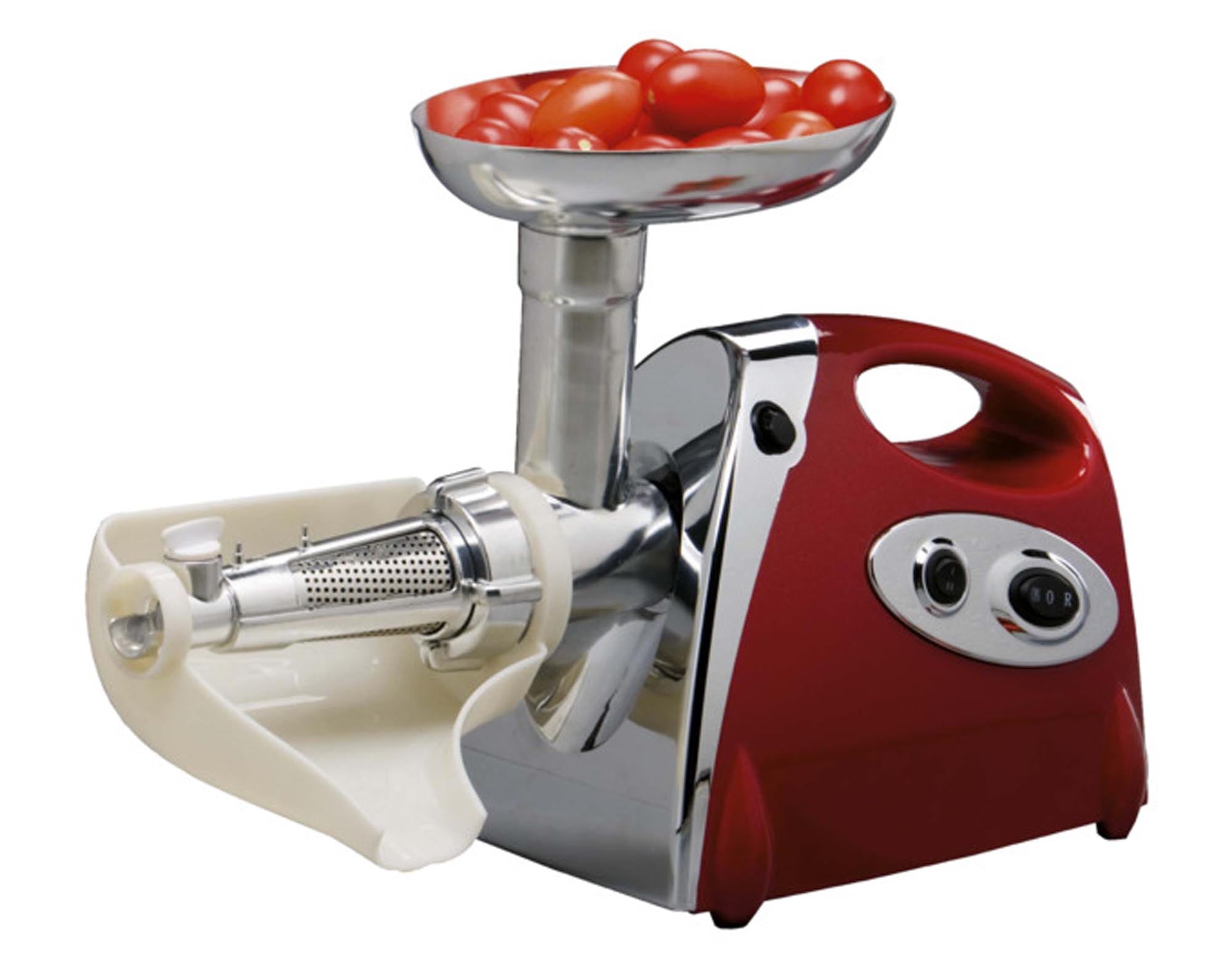 Entdecken Sie die LAGRANGE elektrische Tomatenpresse für frischen Tomatensaft. Hochwertig, benutzerfreundlich und vielseitig einsetzbar!