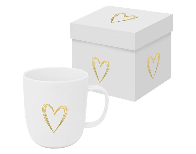 Mug Matte GB Pure Heart gold in  präsentiert im Onlineshop von KAQTU Design AG. Glas ist von PPD
