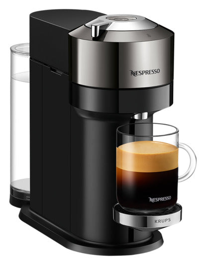Nespresso Kaffeemaschine Vertuo Next Deluxe in Dark Chrome präsentiert im Onlineshop von KAQTU Design AG. Küchengerät ist von KRUPS