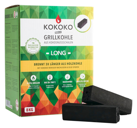 Grillkohle Kokoko Long 8 kg in  präsentiert im Onlineshop von KAQTU Design AG. Grillzubehör ist von MCBRIKETT