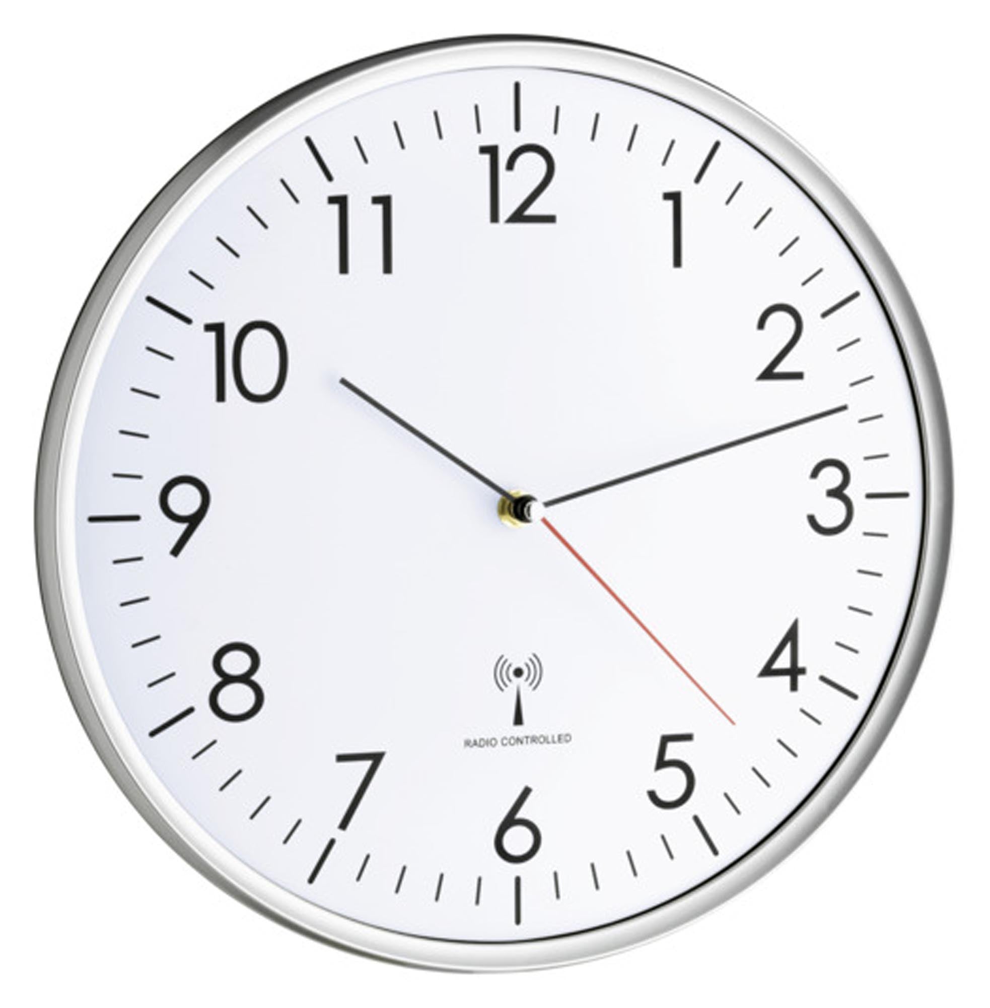 TFA Funk-Wanduhr weiss ø 30 cm