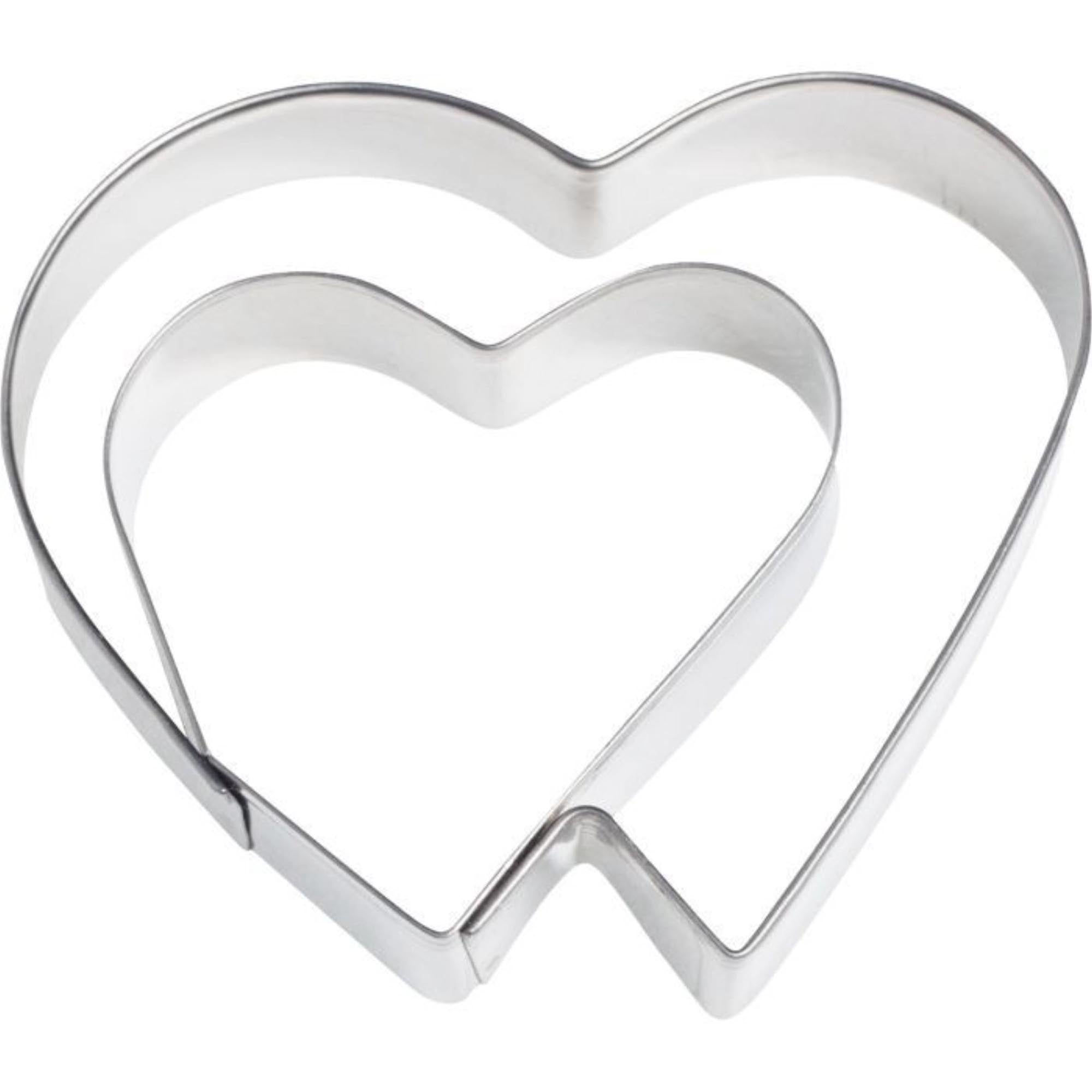 Ausstechform Doppelherz, 6.5cm in Silber präsentiert im Onlineshop von KAQTU Design AG. Ausstecher ist von Westmark