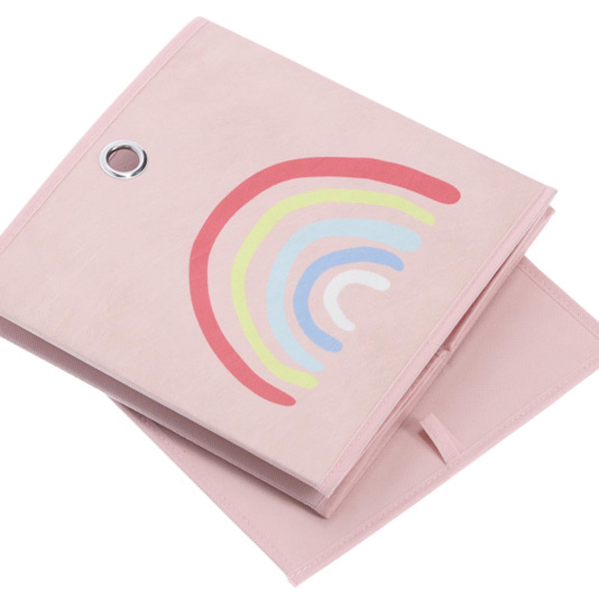 ZELLER PRESENT Aufbewahrungsbox Rosy Rainbow rosé Vlies 28x28x28 cm