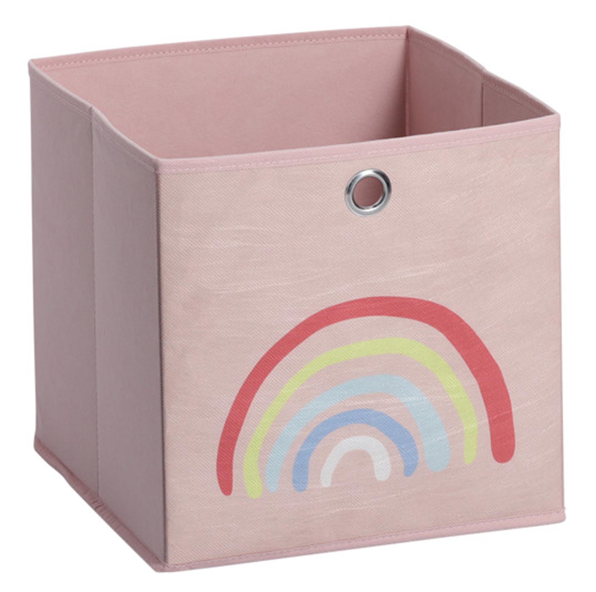 ZELLER PRESENT Aufbewahrungsbox Rosy Rainbow rosé Vlies 28x28x28 cm