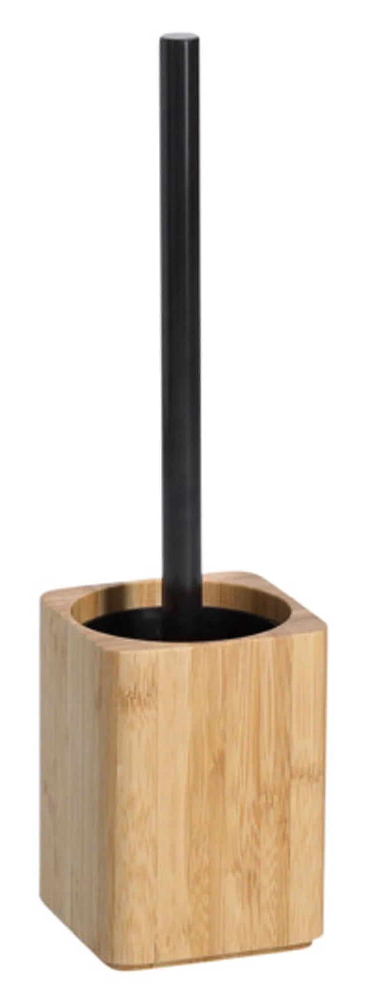 Stilvolle, umweltfreundliche WC-Bürste aus Bambus (9.5x9.5x13 cm) von ZELLER PRESENT – kompakt, langlebig, antibakteriell.