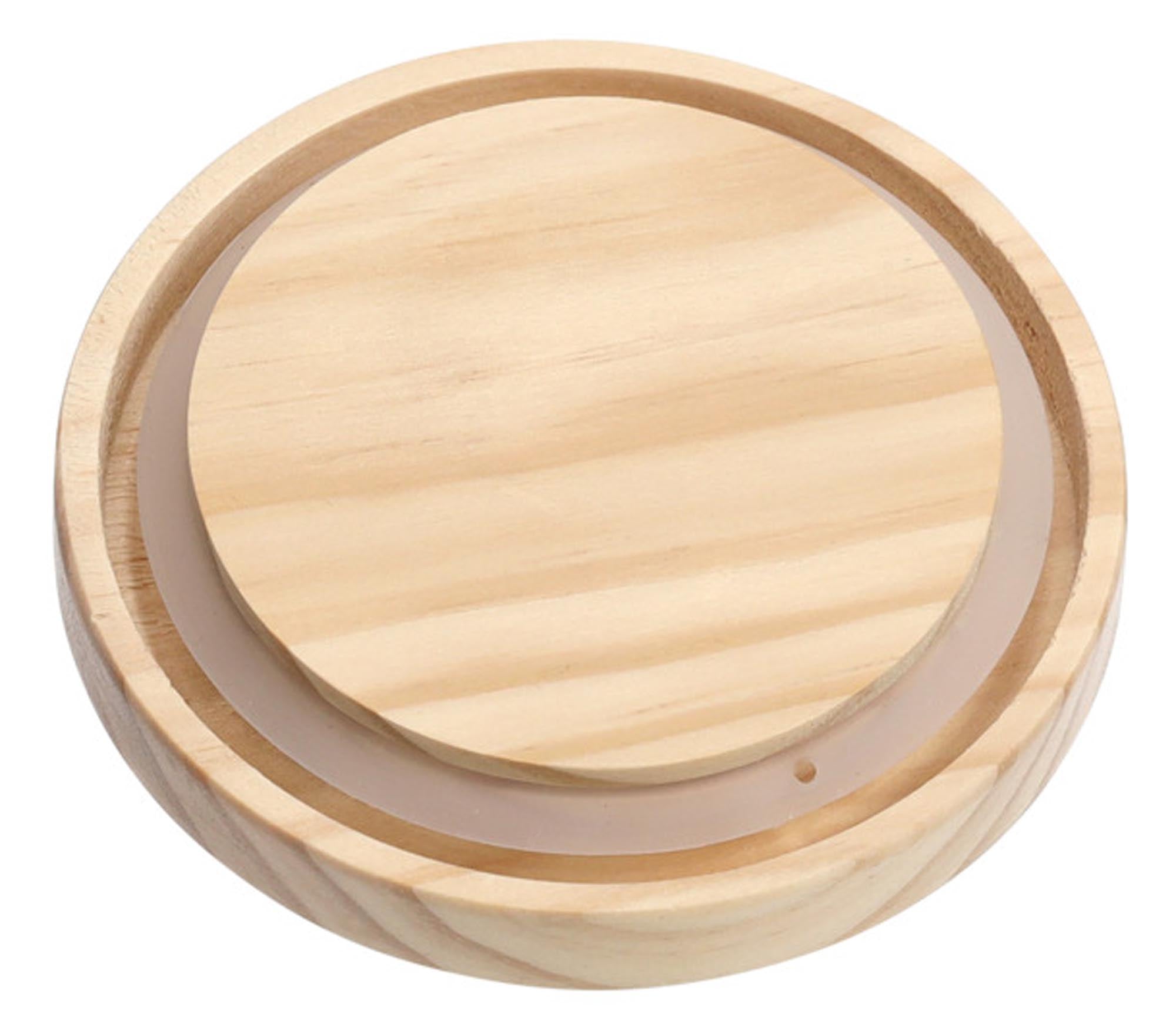 <tc>ZELLER PRESENT</tc> Storage jar with wooden lid 1330 ml round