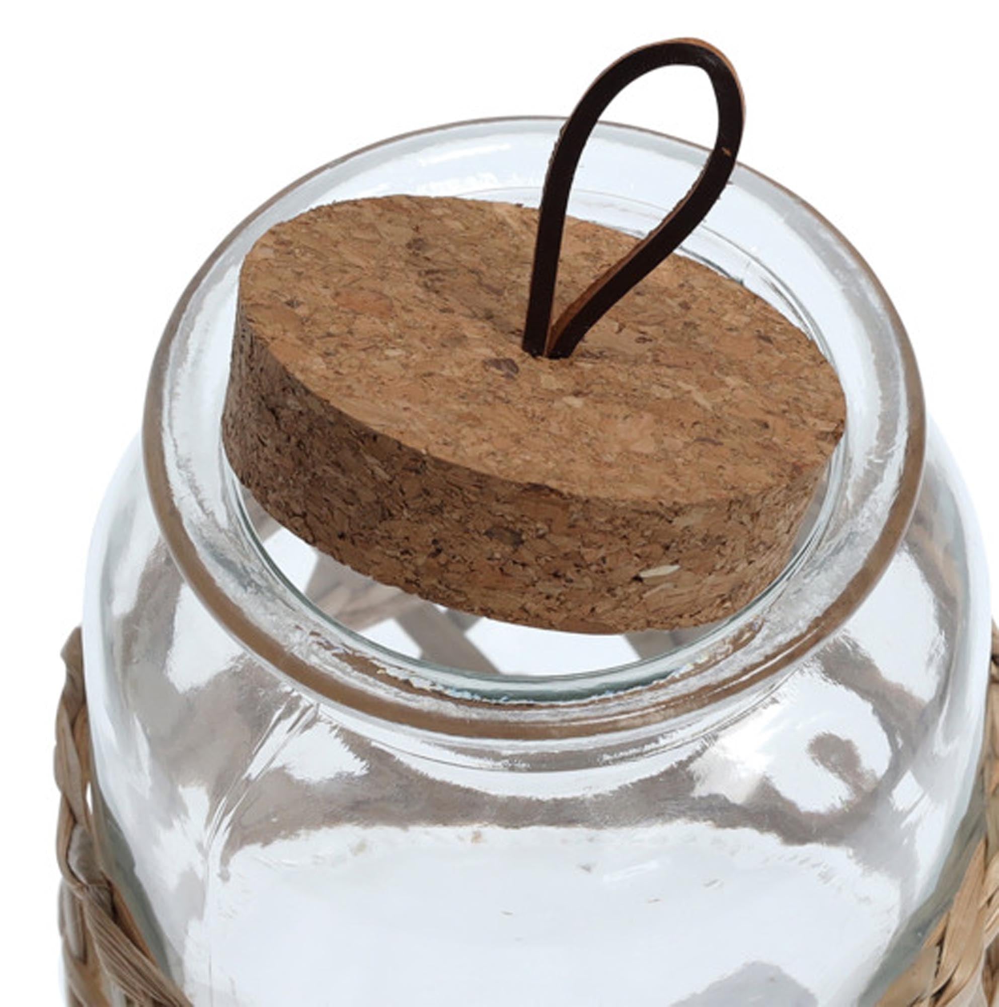 <tc>ZELLER PRESENT</tc> Boho storage jar with cork lid 1000 ml