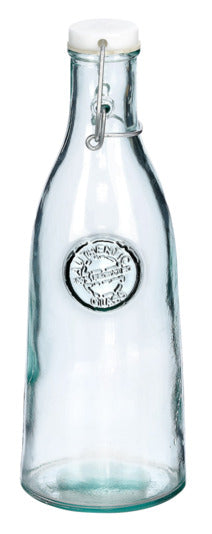 Glasflasche Recycled mit Bügelverschluss 1000 ml in  präsentiert im Onlineshop von KAQTU Design AG. Flasche ist von ZELLER PRESENT