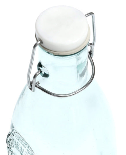 Glasflasche Recycled mit Bügelverschluss 1000 ml in  präsentiert im Onlineshop von KAQTU Design AG. Flasche ist von ZELLER PRESENT