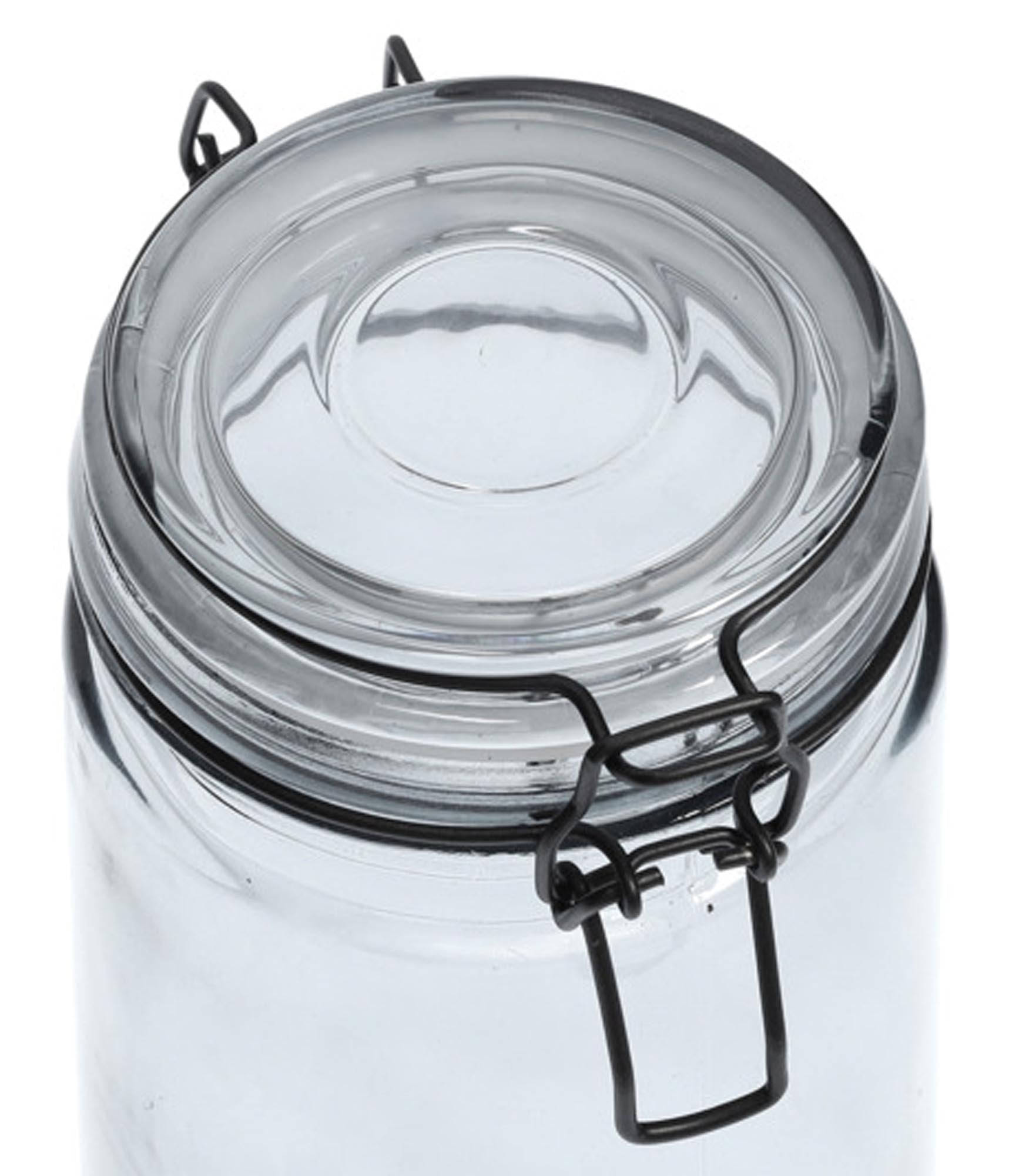 <tc>ZELLER PRESENT</tc> Storage jar with swing top 750 ml grey