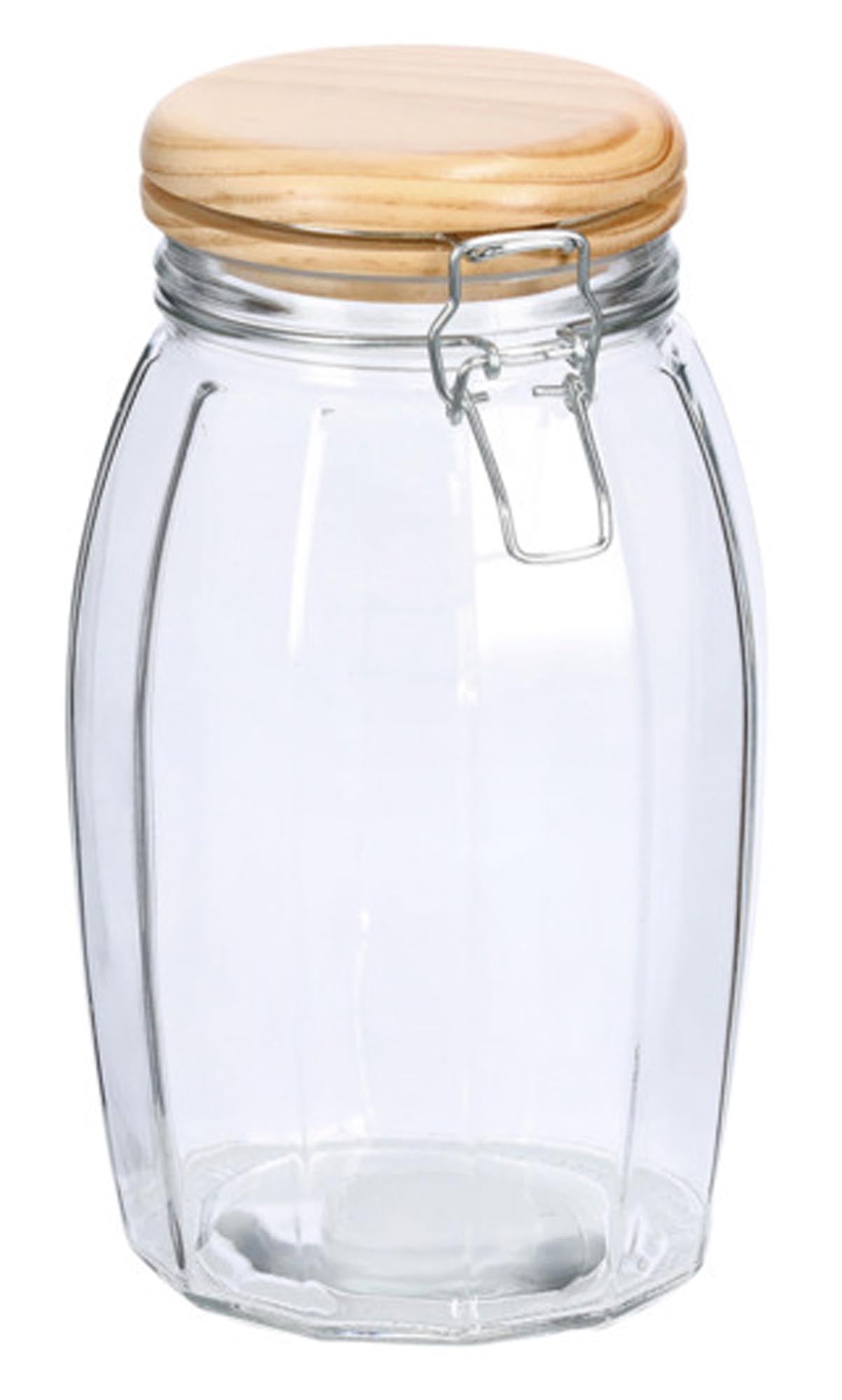Stilvolles 1800 ml Vorratsglas von ZELLER PRESENT mit Bügelverschluss, ideal für Reis, Pasta, Müsli und Snacks.
