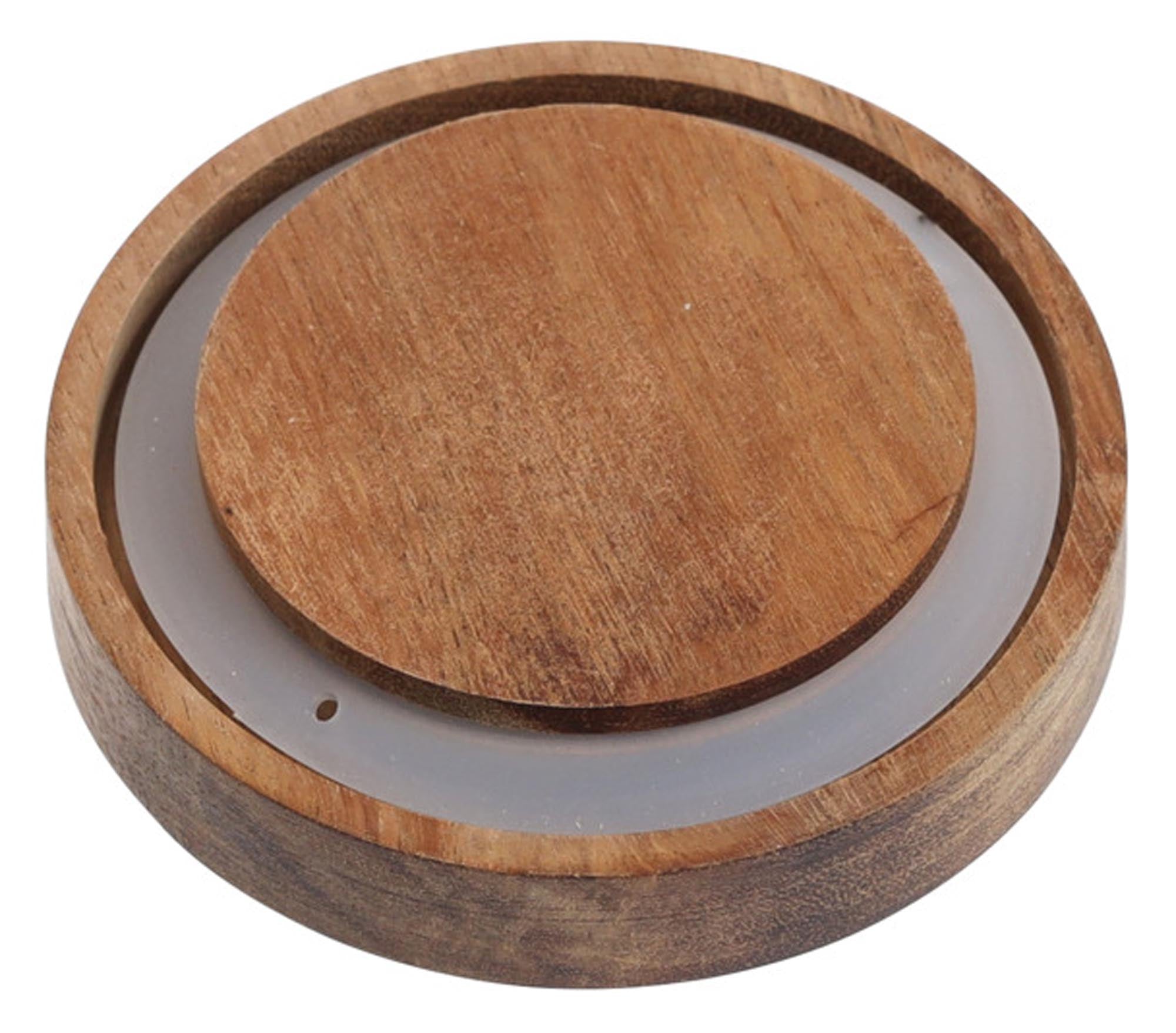 <tc>ZELLER PRESENT</tc> Storage jar with acacia lid 435 ml round