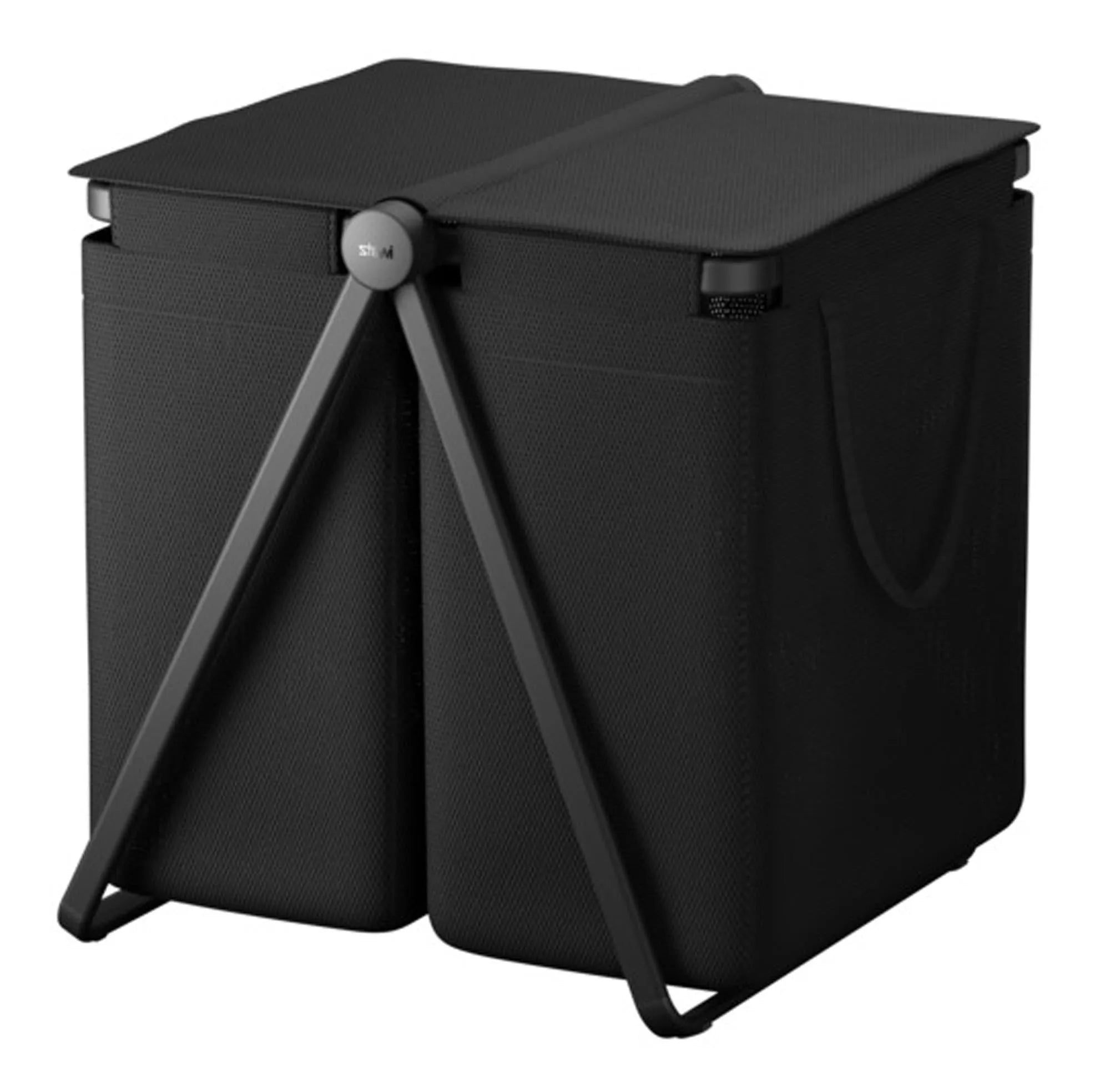 STEWI Wäschesammler Tomorrow schwarz in Schwarz präsentiert im Onlineshop von KAQTU Design AG. Wäschekorb ist von STEWI