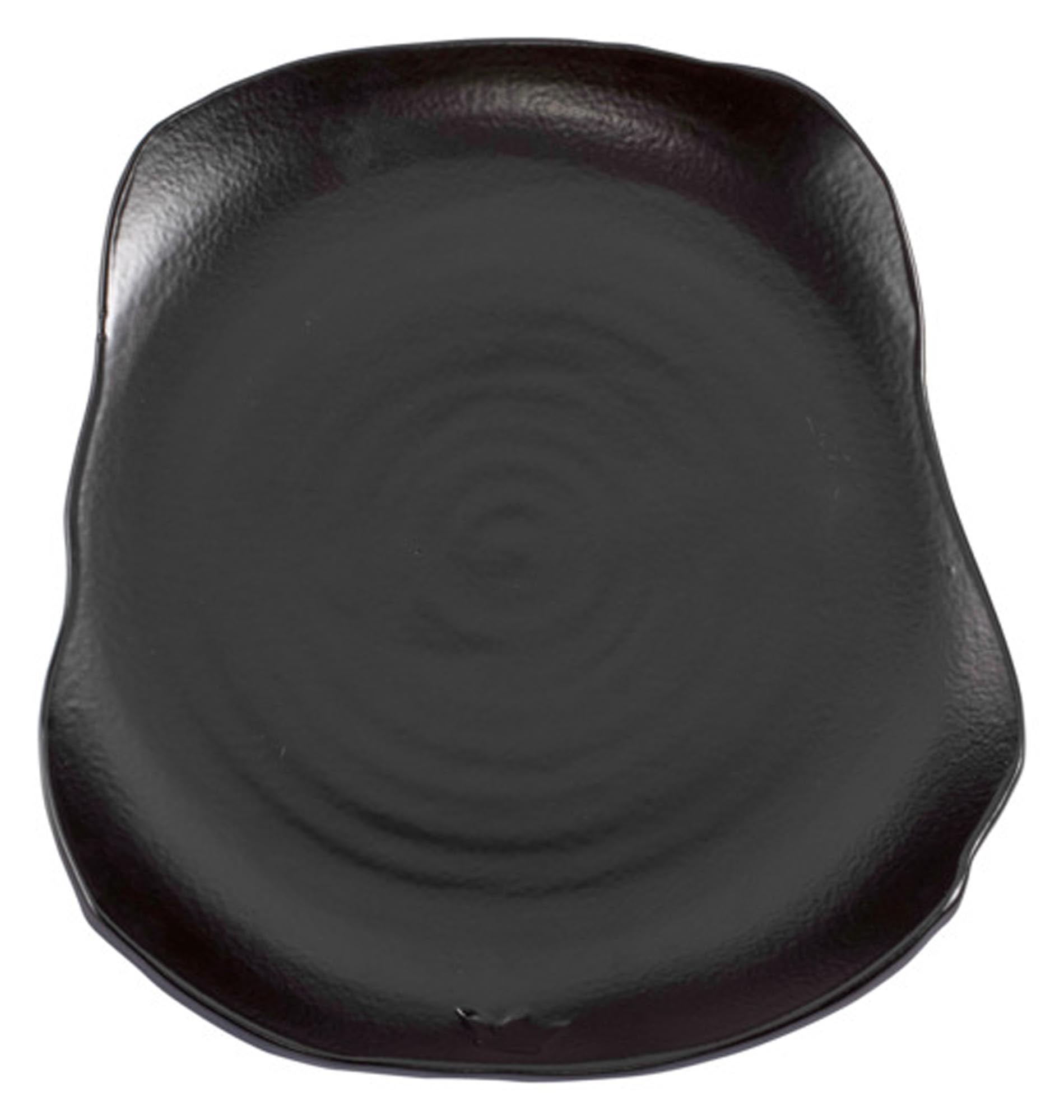 DUTCHDELUXES Platte XL schwarz matt 33.5x28 cm in  präsentiert im Onlineshop von KAQTU Design AG. Schale ist von DUTCHDELUXES