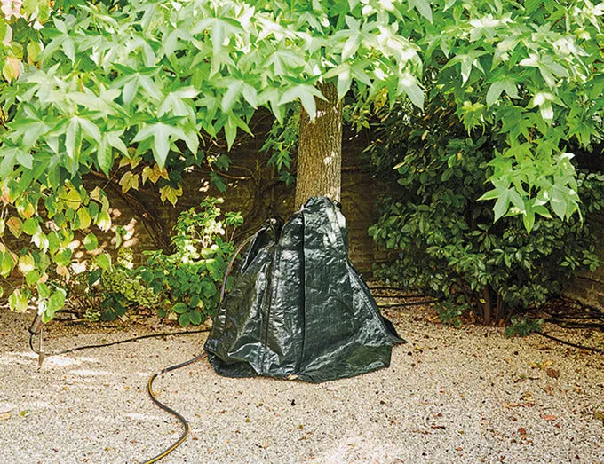 Der SIENA GARDEN Bewässerungssack mit 100 l Kapazität sorgt für effiziente und gleichmäßige Bewässerung von Bäumen und Pflanzen.